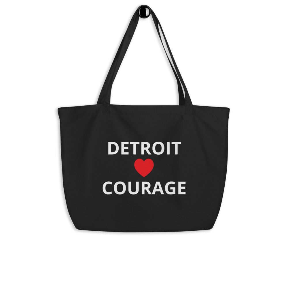 Detroit Courage Large organic tote bag