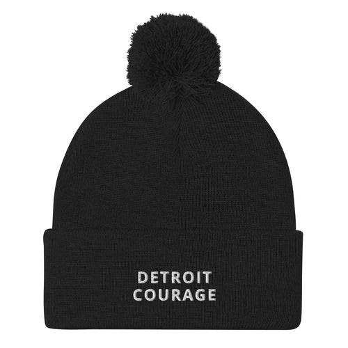 Detroit Courage Pom-Pom Beanie