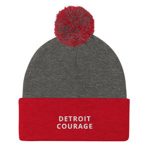 Detroit Courage Pom-Pom Beanie