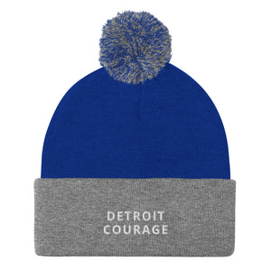 Detroit Courage Pom-Pom Beanie